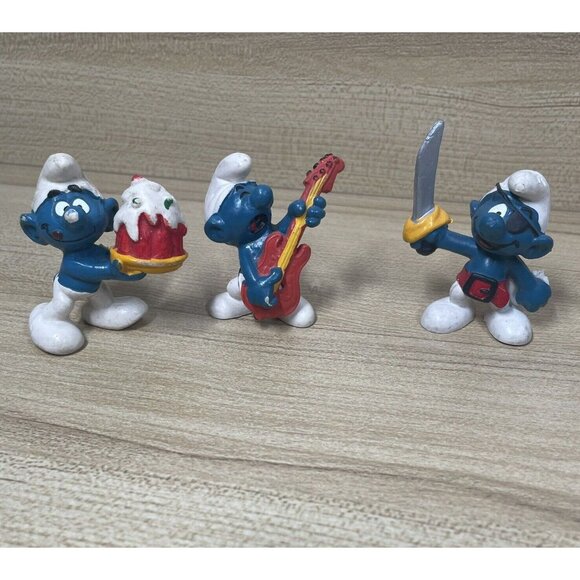 Lot of 6 Vintage Schleich Peyo Smurf Figures Late 60-70s‎ Smurfs Figures - Picture 2 of 10